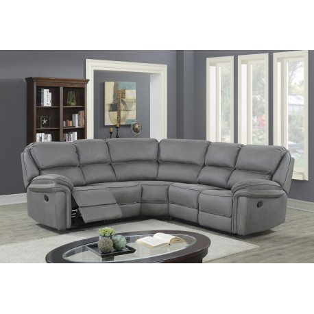 Saranda hjørnesofa med 2 x Recliner - Grå