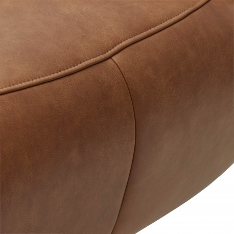 Bull lænestol med 2 motor og indbygget skammel - Cognac læder