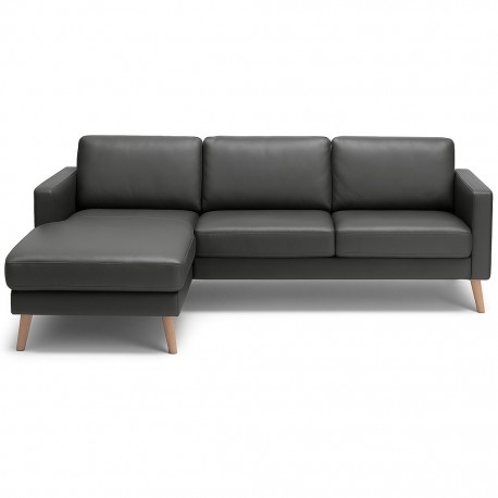 Hvidovre 3 personers lædersofa
