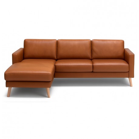 Hvidovre 3 personers lædersofa