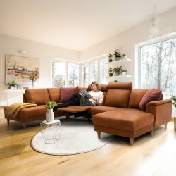 Ballerup Hjørnesofa med chaiselong stof - Højrevendt