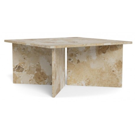 VegaStone Marmor sofabord | Latte lakeret marmor | 90x90 cm