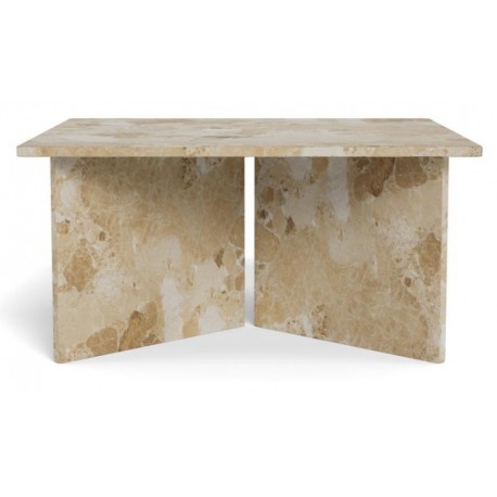VegaStone Marmor sofabord | Latte lakeret marmor | 90x90 cm