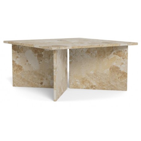 VegaStone Marmor sofabord | Latte lakeret marmor | 90x90 cm