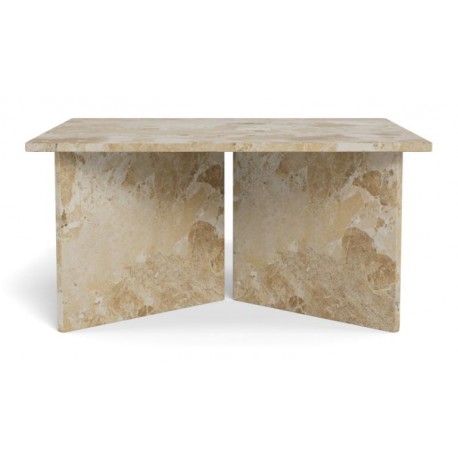 VegaStone Marmor sofabord | Latte lakeret marmor | 90x90 cm