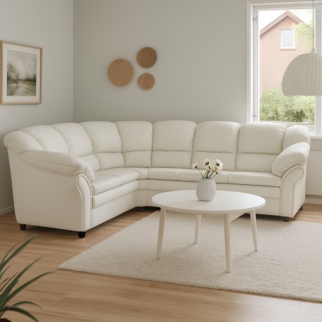 Tønder vendbar hjørnesofa - Hvid tekstillæder