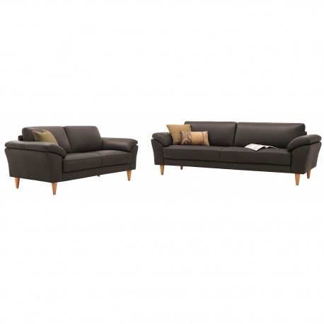 Ballerup 3+2 pers lædersofa