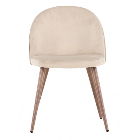 Velvet Spisebordsstol - Beige Velour