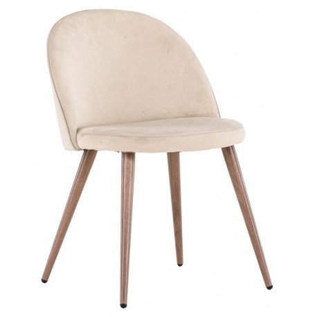Velvet Spisebordsstol - Beige Velour