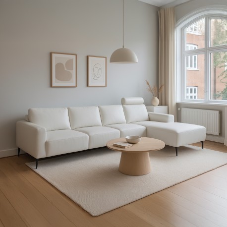 Copenhagen læder chaiselongsofa Højrevendt