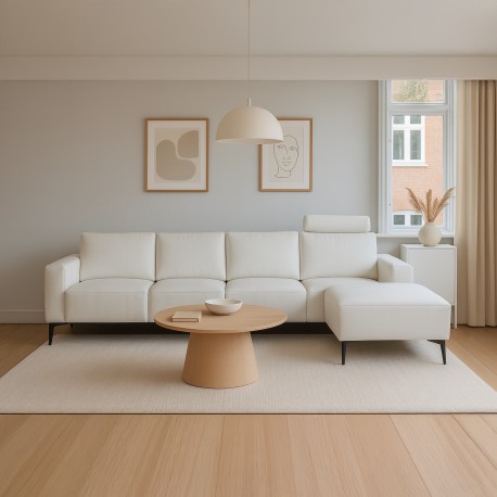 Copenhagen læder chaiselongsofa Højrevendt