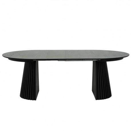 Hammel Udtræksbord i sort Eg – Ø120 cm (Udvides til 220 cm)