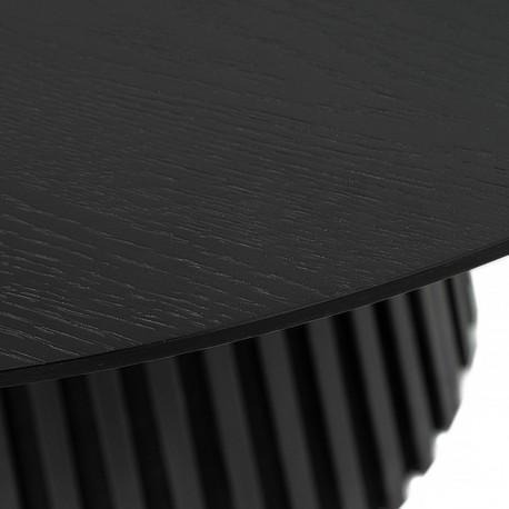 Hammel Udtræksbord i sort Eg – Ø120 cm (Udvides til 220 cm)