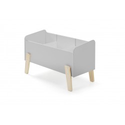 Legetøjskasse til børn Kiddy – grå, skandinavisk design