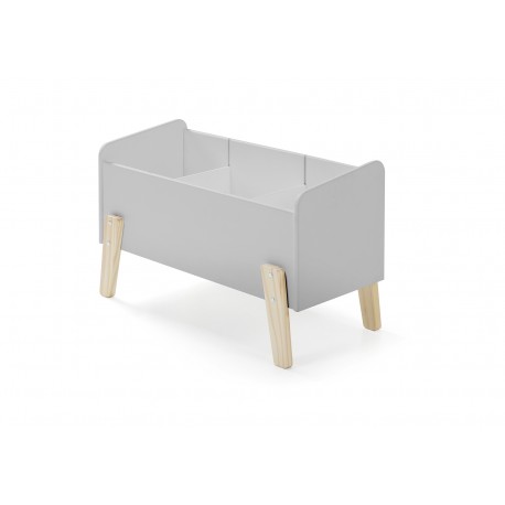 Legetøjskasse til børn Kiddy – grå, skandinavisk design