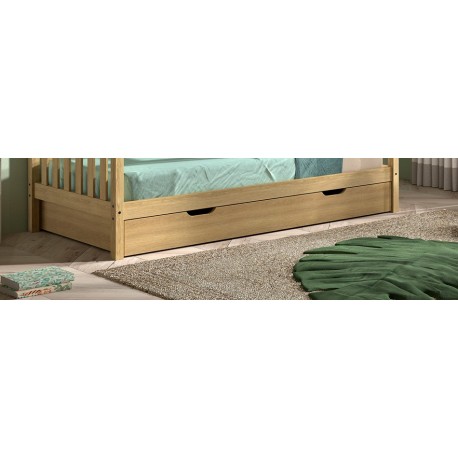 Seng med opbevaring skuffe Nature (90 × 190 cm) – eg