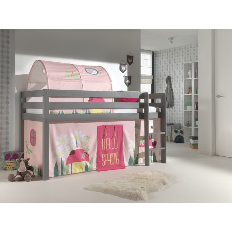 Sengeslusetunnel til mellemhøj seng – Forår, lyserød