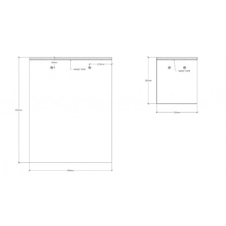 Sengetæppe/forhæng til halvhøj seng – Noah Tekstil, beige
