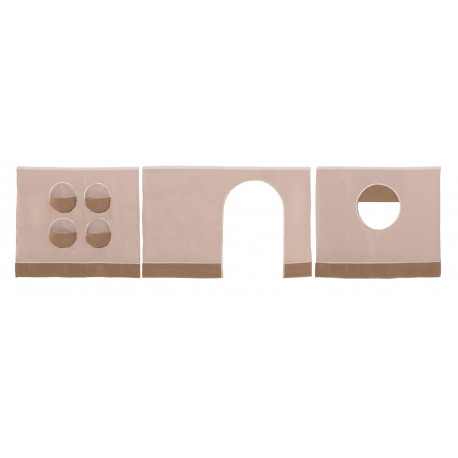 Sengeforhæng til mellemhøj seng – Forrest Oak tekstil, brun