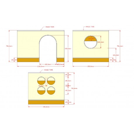 Sengeforhæng til mellemhøj seng – Forrest Oak tekstil, brun