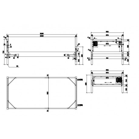 Enkeltseng 90 x 200 – Alex, natur/træ og metal