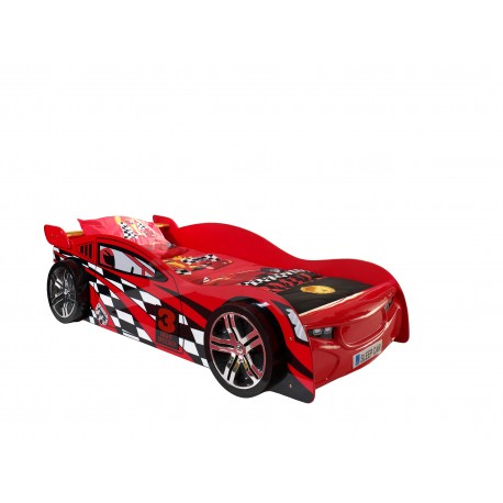 Børneseng bil 90 x 200 cm – rød Night Speeder