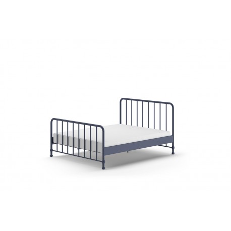 Dobbeltseng metal 160 x 200 – Bronxx, denimblå