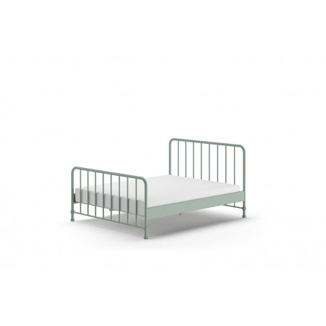 Dobbeltseng Bronxx 160 x 200 cm – olivengrøn metal