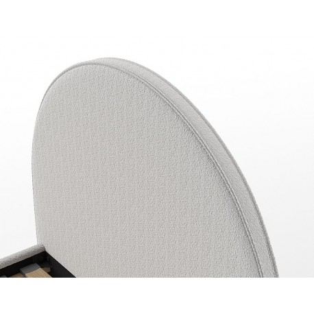 Seng med gavl 140 x 200 – Moon, grå bouclé