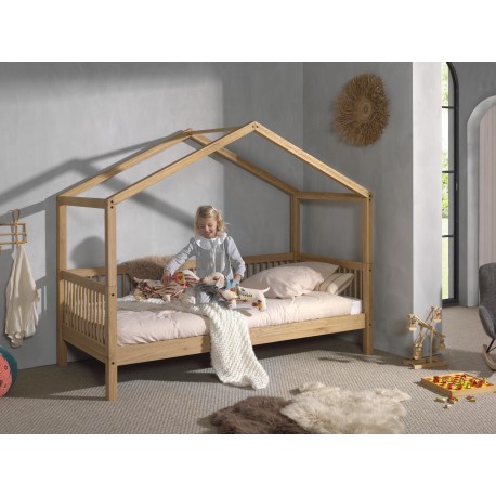 Seng med hustag Forrest Oak 90 x 200 cm – eg