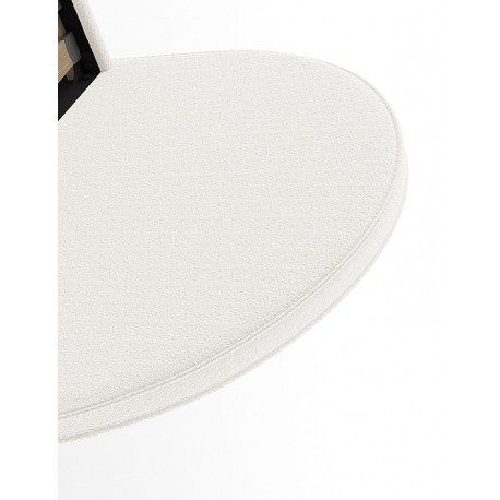 Seng med opbevaring 90 × 200 cm – Moon, hvid bouclé