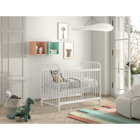 Tremmeseng Bronxx baby seng 60 × 120 cm – hvid