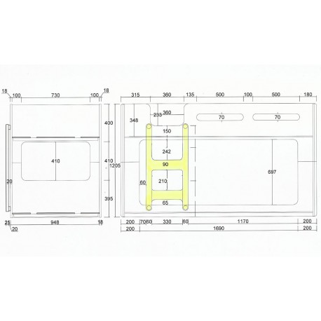 Køjeseng 90 x 200 cm – Luca – Hvid