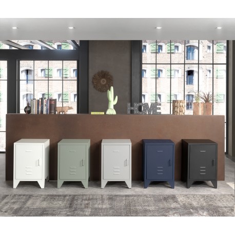 Sengebord metal – Bronxx, hvid