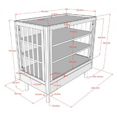 Babymøbler sæt i bøg – Forrest Beech (70 × 140 cm), hvid