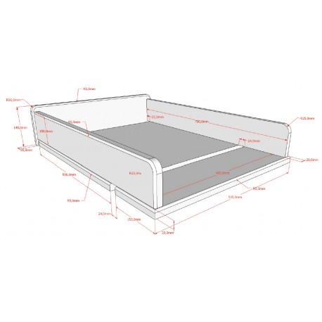Babymøbler sæt i bøg – Forrest Beech (70 × 140 cm), hvid