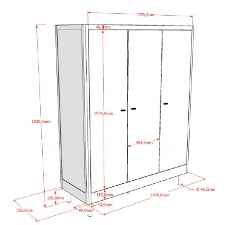 Babymøbler sæt i bøg – Forrest Beech (70 × 140 cm), hvid