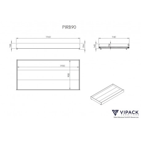 Køjeseng med udtræksseng Pino – grå (H 160 cm)