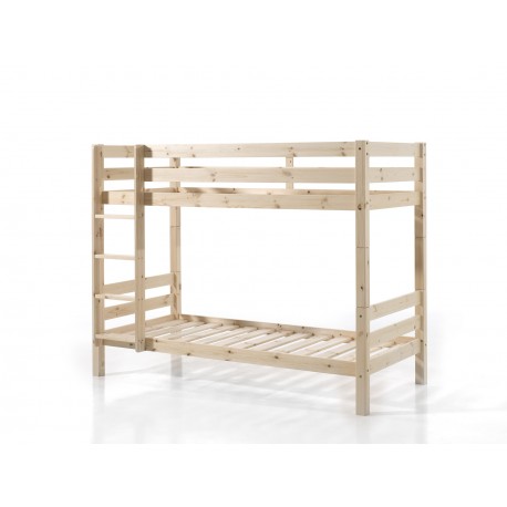 Køjeseng med udtræksskuffe – Pino, natur (h160 cm)