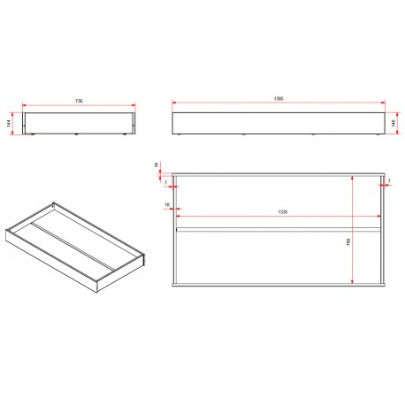 Tremmeseng junior 70 x 140 cm med skuffe – hvid