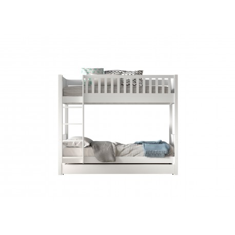 Køjeseng med udtræksseng 90 × 200 – Scott, hvid