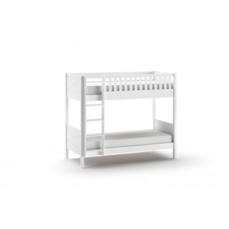 Køjeseng med udtræksseng 90 × 200 – Scott, hvid