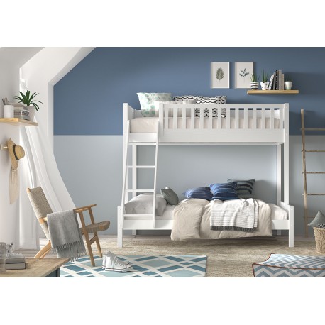 Køjeseng familie med skuffer – Scott, hvid