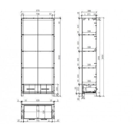 Børneskrivebord med reol – Erik sæt, hvid