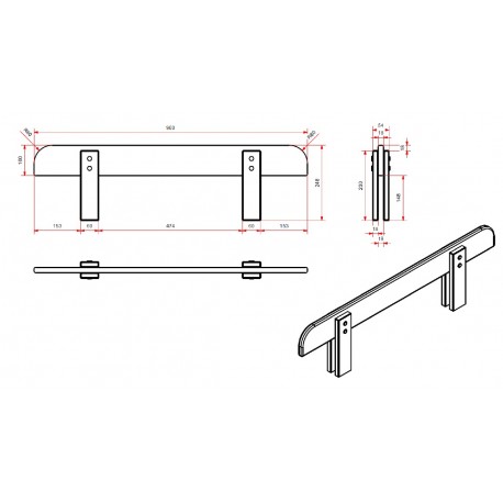 Børneseng med sengehest 90 x 200 cm – Kiddy, lyserød