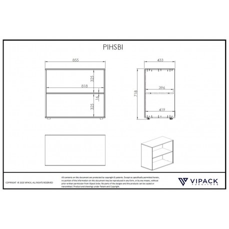 Halvhøj seng med skrivebord og opbevaring – Scott Sæt, hvid