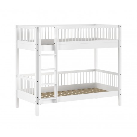 Køjeseng i bøg med udtræksskuffe Forrest – hvid (90 × 200 cm)