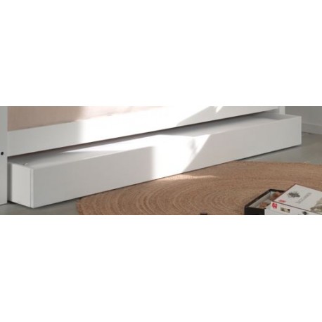 Køjeseng i bøg med udtræksskuffe Forrest – hvid (90 × 200 cm)