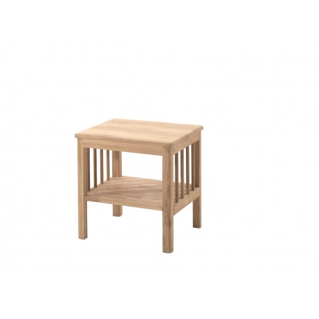 Seng med sengegavl og natbord 90 x 200 cm – Forrest Oak, eg