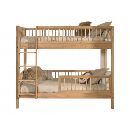 Køjeseng i eg 90 × 200 – Forrest Oak sæt med sengehest